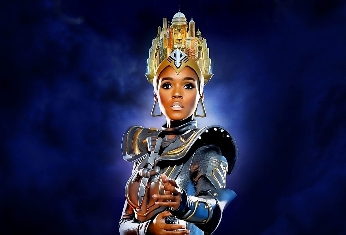 American singer-songwriter and rapper Janelle Monáe for "The ArchAndroid" album cover (2010)