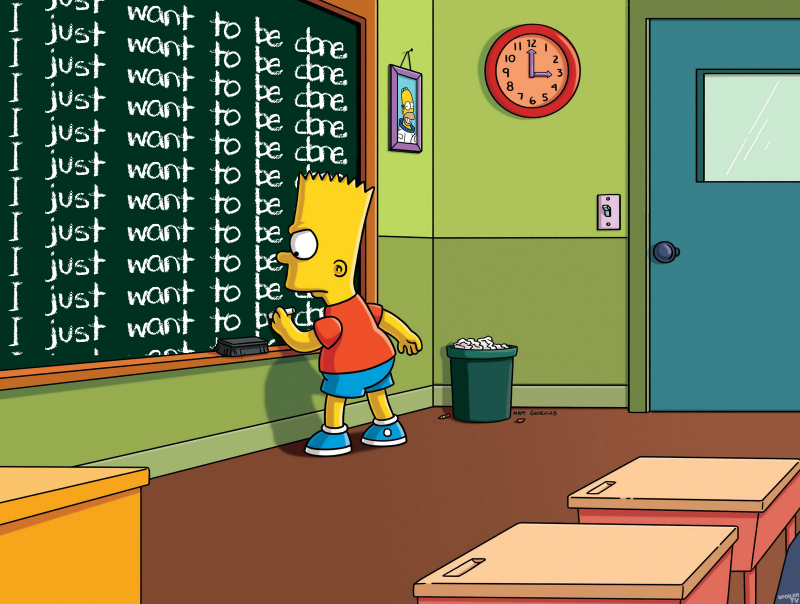 The Simpsons Chalkboard