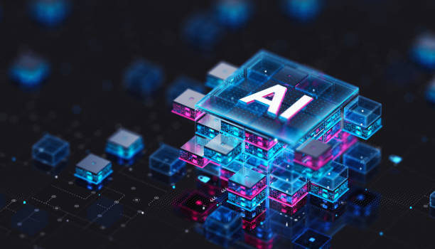 AI. Big data concept. 3D render.