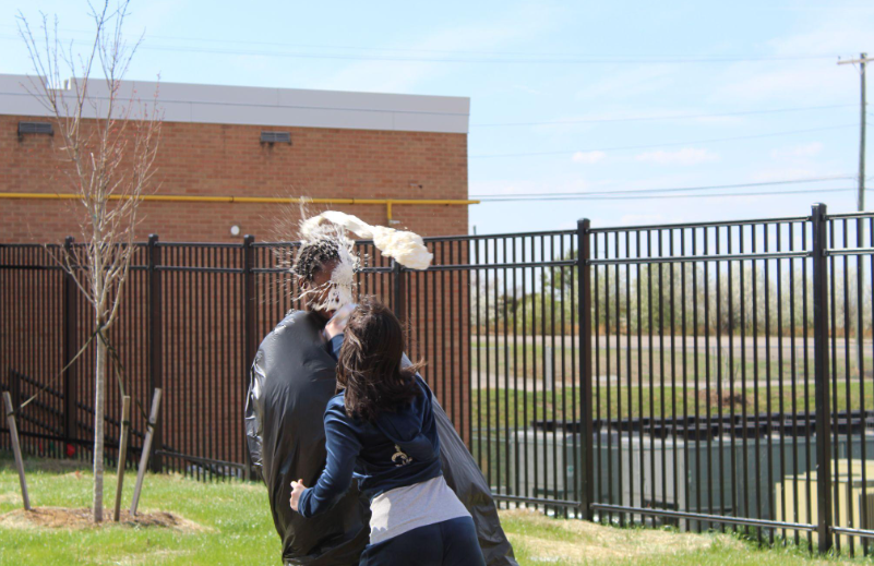 Two Galileo students participating in PI Day